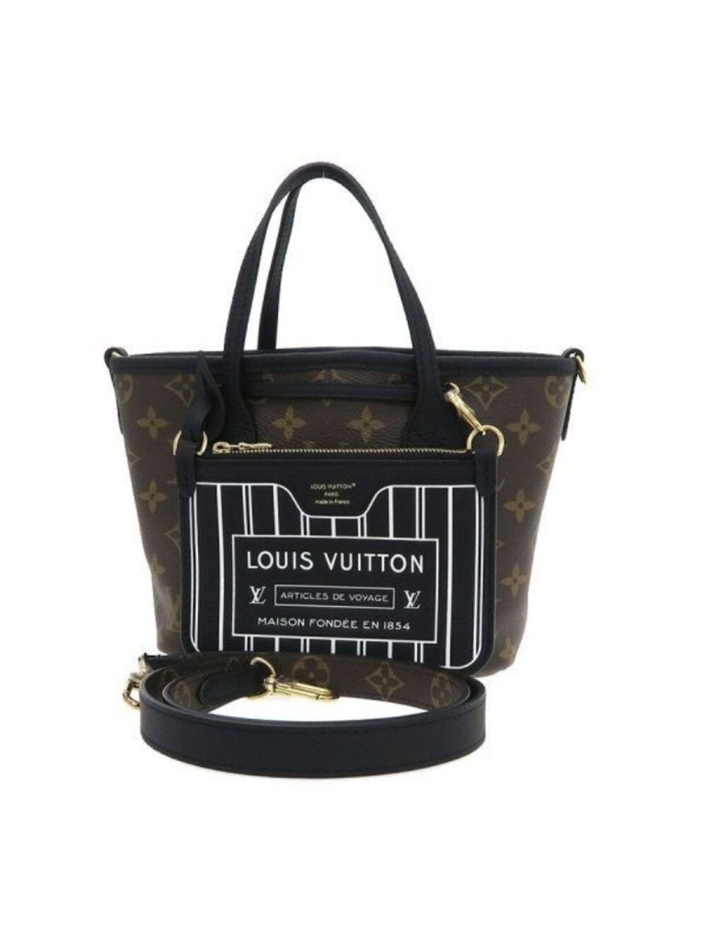 Louis Vuitton Monogram Neverfull Inside Out BB Handbag